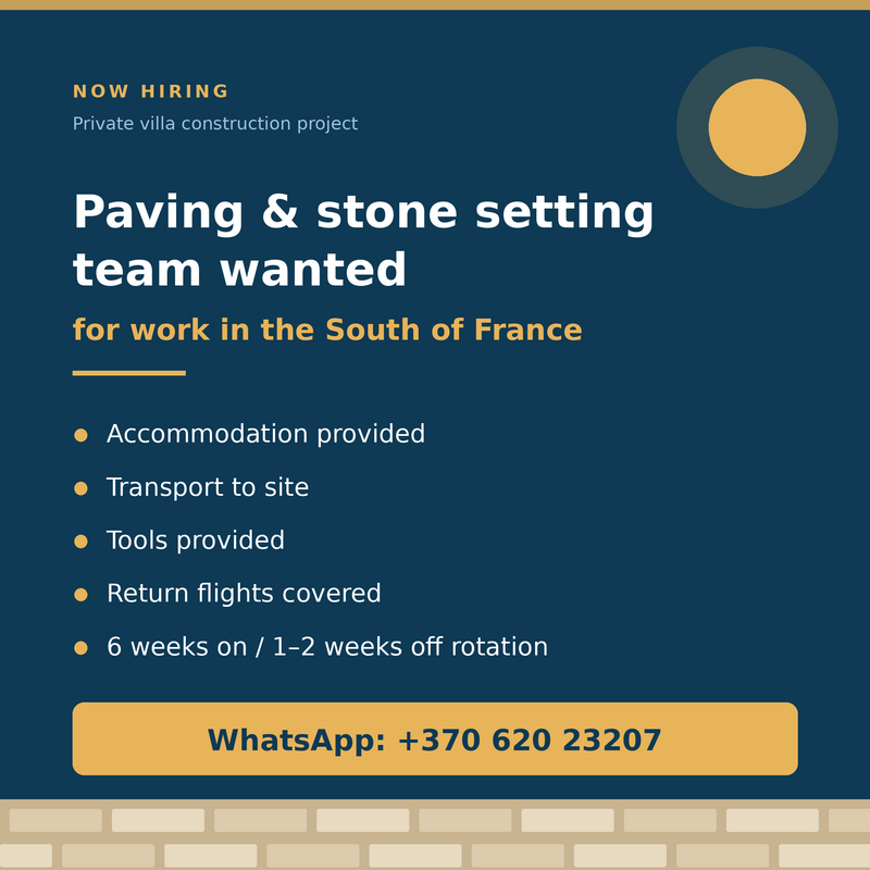 Paving & stone setting team — France